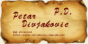 Petar Divjaković vizit kartica